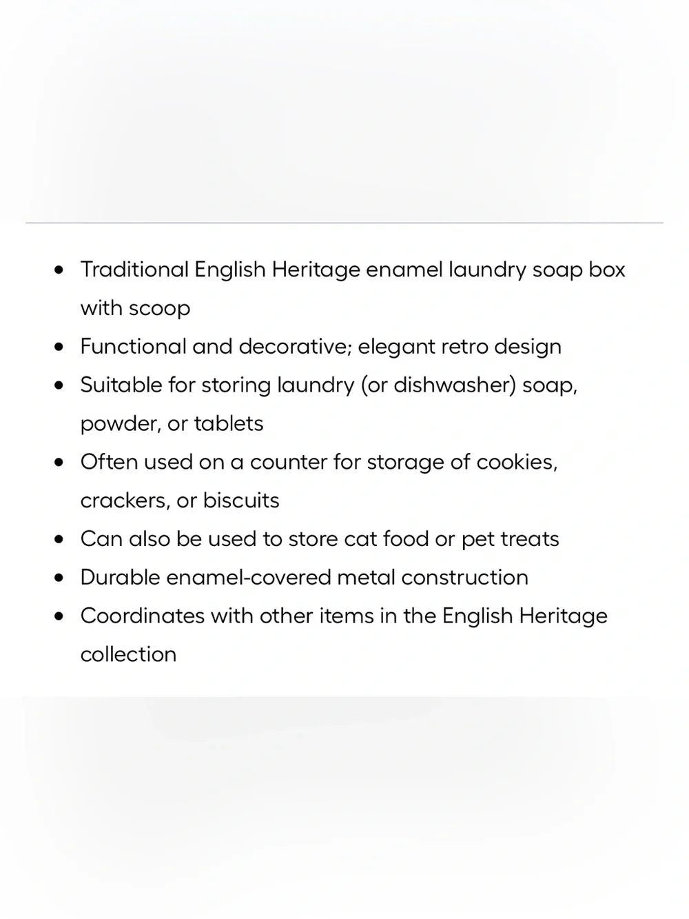 Bentley Green Laundry Tin Box with scoop